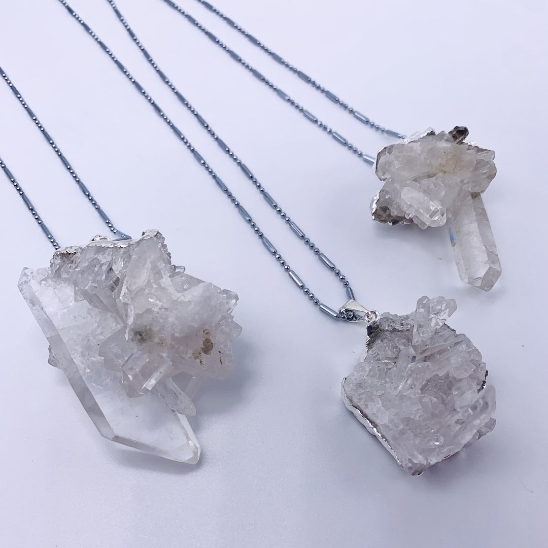 Clear Quartz Cluster Pendant