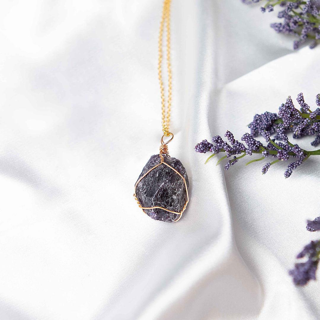 Rawcut Amethyst Crystal Pendant