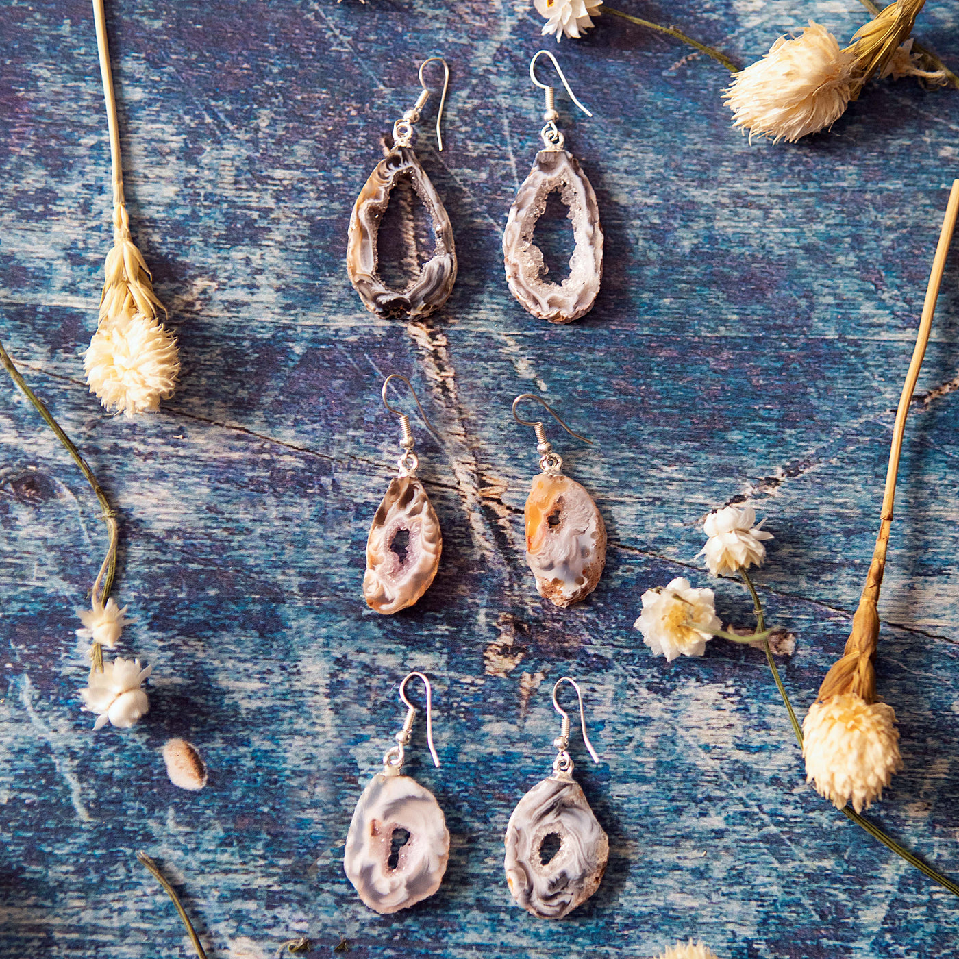 Crystal Geode Earrings