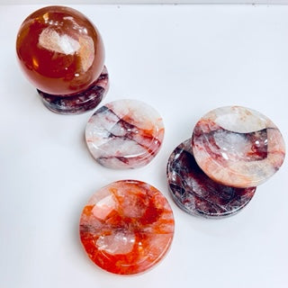 Fire Quartz Crystal Sphere Stand for Harmony & Balance