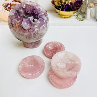 Rose Quartz Sphere Stand for Love & Protection