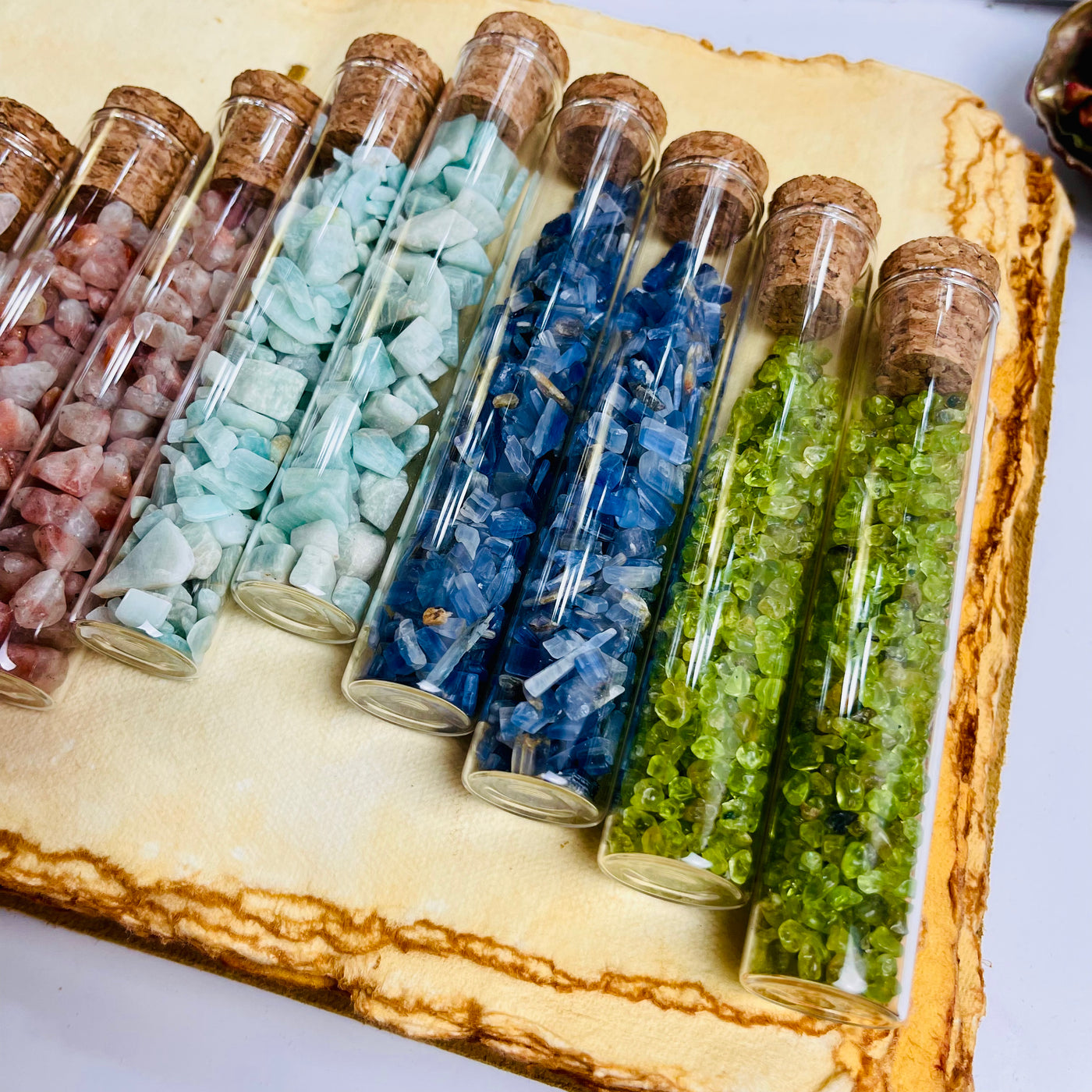 Crystal Chip Intention Jars for Altar Space - 7 Variations