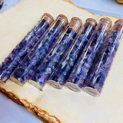 Crystal Chip Intention Jars for Altar Space - 7 Variations