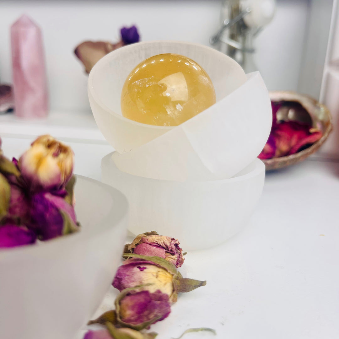 Selenite Bowl - For Cleansing/Charging in 2 Sizes