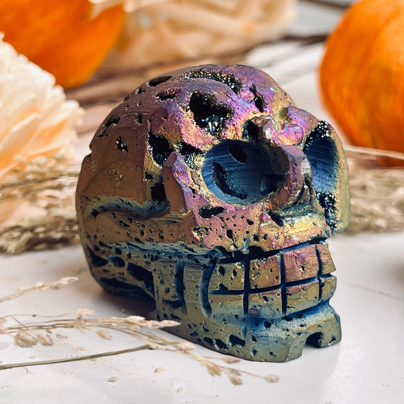 Rainbow Bismuth Skull XL