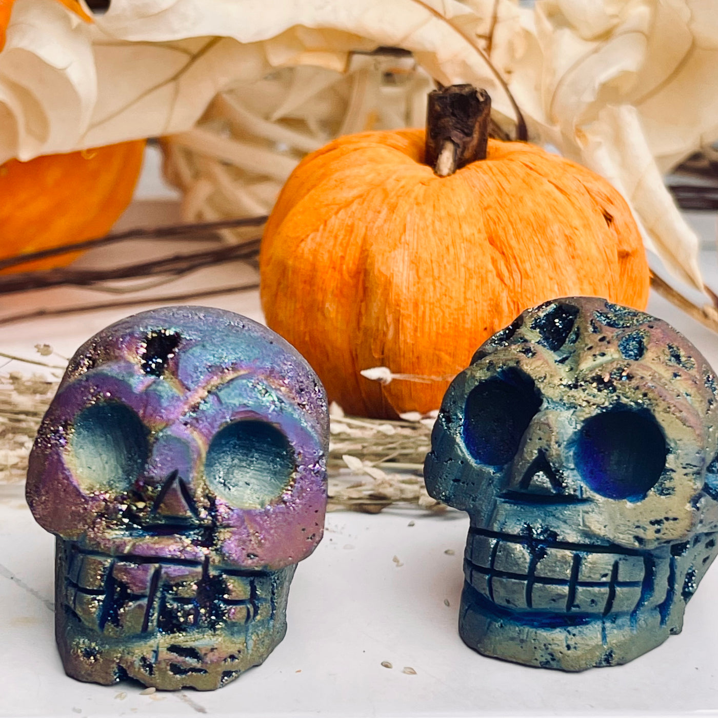 Rainbow Bismuth Skull XL