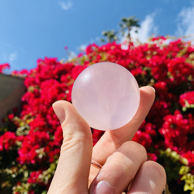 Mini Rose Quartz Sphere