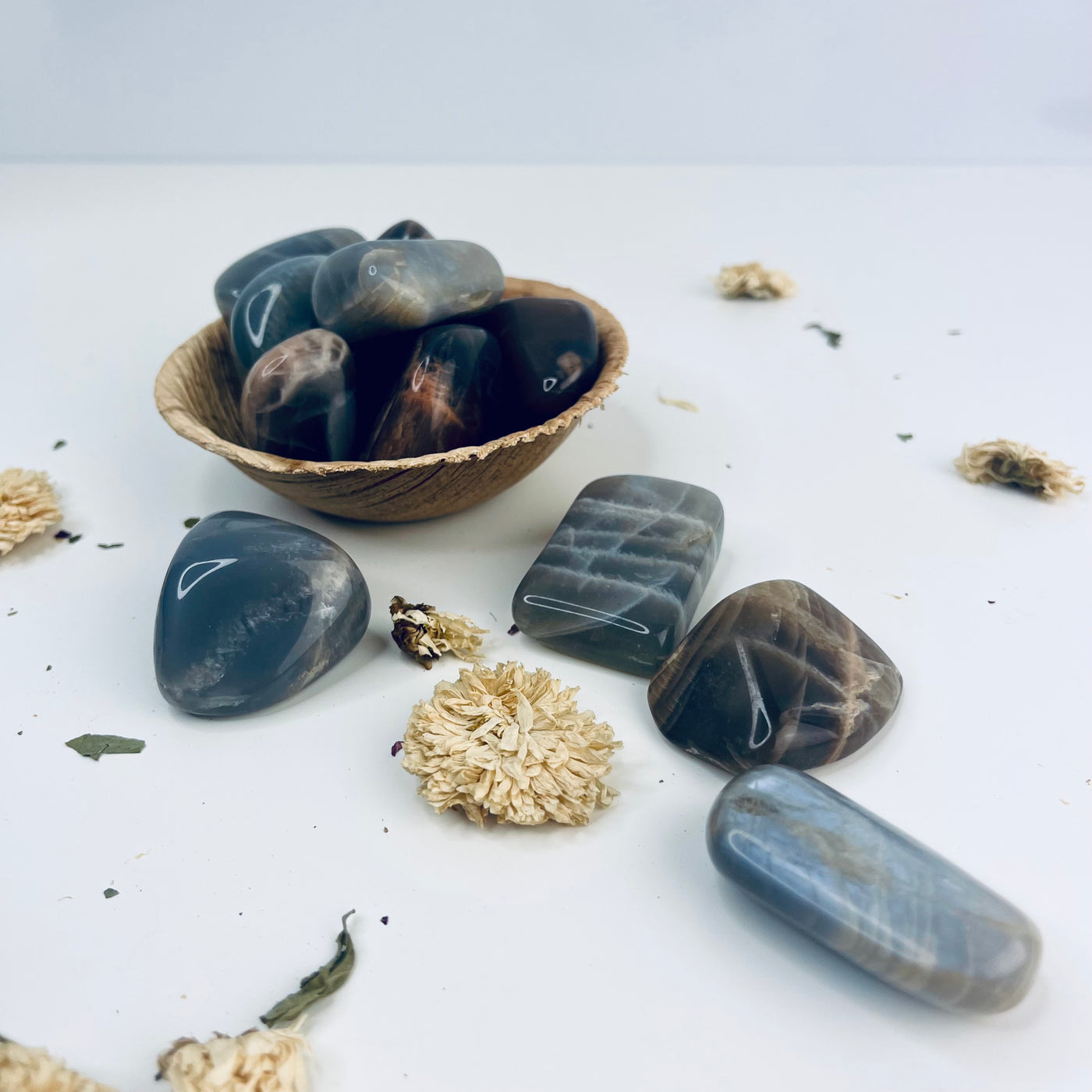 Black Rainbow Moonstone Tumble